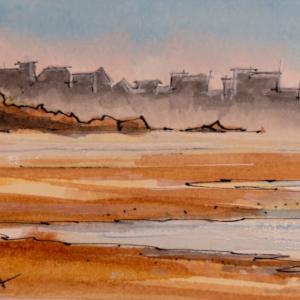 Whiskey Painting, Oregon Coastline by David Whited