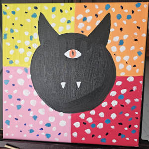 Mr. Kitty Knows All / Even Monsters Have Anxiety (Which do you see?) by Sphincter Envy Arts