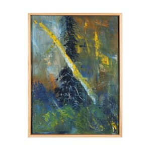 "Trees Lean Towards the Water on an Island" by Steven McHugh  Image: Original mixed media abstract oil painting by Stevenjohn McHugh titled "Trees Lean Towards the Water on an Island". Measures 15.5" x 11.5" x 1.5. Framed size is 16.25" x 12.25 x 2.5". Mixed media with oil stick, marker, oil, graphite, charcoal and cold wax on Arches oil paper glued on wood panel with PH balance glue. Side of wood cradle (solid wood) is varished natural. Signed on front and back. Framed is a vanished gallery frame solid wood. Shipping included in the U.S. Shop at www.stevemchughart.com #madelineisland #stevemchughart.com #bayfieldwi #apostleislands #wisconsinartist #mixedmedia #modernart #contemporaryart #painting #contemporarypainter #paintstudio #artgallery #fineart #abstractart #artcollector #originalart #contemporaryartwork #studio #artgallery #artcollector #artadvisor #artcurator #abstraction #abstractart #abstractpainting #artcollector #artistoninstagram #stevenjohnmchugh #Aninhinabewakilands #artistinthewoods #lakegitchegumee