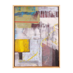 "Anomalous" by Steven McHugh  Image: Original mixed media abstract oil painting by Stevenjohn McHugh titled "Anomalous". Measures 15.5" x 11.5" x 1.5. Framed size is 16.25" x 12.25 x 2.5". Mixed media with oil stick, marker, oil, graphite, charcoal and cold wax on Arches oil paper glued on wood panel with PH balance glue. Side of wood cradle (solid wood) is varished natural. Signed on front and back. Framed is a vanished gallery frame solid wood. Shipping included in the U.S. Shop at www.stevemchughart.com #madelineisland #stevemchughart.com #bayfieldwi #apostleislands #wisconsinartist #mixedmedia #modernart #contemporaryart #painting #contemporarypainter #paintstudio #artgallery #fineart #abstractart #artcollector #originalart #contemporaryartwork #studio #artgallery #artcollector #artadvisor #artcurator #abstraction #abstractart #abstractpainting #artcollector #artistoninstagram #stevenjohnmchugh #Aninhinabewakilands #artistinthewoods #lakegitchegumee