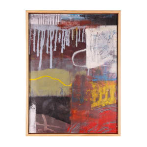 "Underground"  Image: Original mixed media abstract oil painting by Stevenjohn McHugh titled "Underground". Measures 11.5" x 15.5" x 1.5. Framed size is 12.25 x 16.25" x 2.5". Mixed media with oil stick, marker, oil, graphite, charcoal and cold wax on Arches oil paper glued on wood panel with PH balance glue. Side of wood cradle (solid wood) is varished natural. Signed on front and back. Framed is a vanished gallery frame solid wood. Shipping included in the U.S. Shop at www.stevemchughart.com #madelineisland #stevemchughart.com #bayfieldwi #apostleislands #wisconsinartist #mixedmedia #modernart #contemporaryart #painting #contemporarypainter #paintstudio #artgallery #fineart #abstractart #artcollector #originalart #contemporaryartwork #studio #artgallery #artcollector #artadvisor #artcurator #abstraction #abstractart #abstractpainting #artcollector #artistoninstagram #stevenjohnmchugh #Aninhinabewakilands #artistinthewoods #lakegitchegumee
