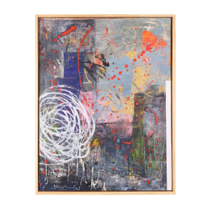 "Counteract"  Image: Original mixed media abstract oil painting by Stevenjohn McHugh titled "Counteract". Measures 19.5" x 15.25" x 1.5. Framed size is 20.25 x 16" x 2.5". Mixed media with oil stick, marker, oil, graphite, charcoal and cold wax on Arches oil paper glued on wood panel with PH balance glue. Side of wood cradle (solid wood) is varished natural. Signed on front and back. Framed is a vanished gallery frame solid wood. Shipping included in the U.S. Shop at www.stevemchughart.com #madelineisland #stevemchughart.com #bayfieldwi #apostleislands #wisconsinartist #mixedmedia #modernart #contemporaryart #painting #contemporarypainter #paintstudio #artgallery #fineart #abstractart #artcollector #originalart #contemporaryartwork #studio #artgallery #artcollector #artadvisor #artcurator #abstraction #abstractart #abstractpainting #artcollector #artistoninstagram #stevenjohnmchugh #Aninhinabewakilands #artistinthewoods #lakegitchegumee