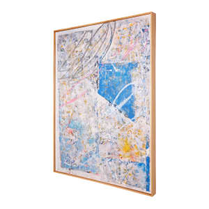 "Color + Line" by Steven McHugh  Image: Original mixed media abstract oil painting by Stevenjohn McHugh titled "ARTifact #09". Measures 48" x 36" x 1.5. Framed size is 48.75 x 36.75" x 2.5". Mixed media with oil stick, marker, oil, graphite, charcoal and cold wax on canvas and Arches oil paper collaged,  glued on wood panel with PH balance glue.  Signed on front and back. Framed is a vanished gallery frame solid wood. Shipping included in the U.S. 

My ARTifact series is inspired by the natural processes of weather, time, cause and effect. Celebrating the beauty of a well-worn surface and an aesthetic of imperfection. My works are developed as a visceral response to my environment, ambiguous organic forms emerge from a play on negative and positive space. Balancing, barely touching yet they create tension between the shapes. The varied material I use are subjected to layering, peeling, scraping, scratching, heat and abrasion, in a similar way in which earth’s surface is exposed to the elements of fire, wind and water. My process is equally accidental and purposeful, intuitive and thoughtful. As paint is applied, then scratched and scraped back, a narrative is generated and a layering of history is revealed."

Shop at www.stevemchughart.com #madelineisland #stevemchughart.com #bayfieldwi #apostleislands #wisconsinartist #mixedmedia #modernart #contemporaryart #painting #contemporarypainter #paintstudio #artgallery #fineart #abstractart #artcollector #originalart #contemporaryartwork #studio #artgallery #artcollector #artadvisor #artcurator #abstraction #abstractart #abstractpainting #artcollector #artistoninstagram #stevenjohnmchugh #Aninhinabewakilands #artistinthewoods #lakegitchegumee
