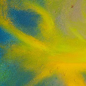 "Northern Lights #2" by Steven McHugh  Image: Detail view. Experience the captivating energy of the Northern Lights with "Northern Lights #2," a bold vibrant abstract depicting the Northern Lights over Madeline Island. Created using mixed media or crayon, poured oil paint and brush work on canvas, this striking piece by Madeline Island artist Steve McHugh measures 36" x 84" and makes a dynamic center piece for a home or office. The intricate textures and lively hues capture the natural beauty of the Northern Lights, inviting viewers to immerse themselves in its mesmerizing allure. Unframed for a modern touch, "Northern Lights #2" is a testament to the artistry and vision of Steve McHugh. Add this extraordinary work to your space and enjoy the harmony of nature and creativity.

"While watching the night skys, your skin can feel the vibrations of the moving colors, such a sight to see."

The artwork is an abstract painting features vibrant colors that blend and flow together. Dominated by shades of yellow, green, and orange, it creates the impression of dynamic movement, reminiscent of flames or waves. The use of blue provides a contrasting backdrop that enhances the vividness of the warm colors. The overall effect is energetic and fluid, capturing attention with its bold and expressive composition.

Shipping and sales tax is determined after destination is figured out.  Please email with questions.
