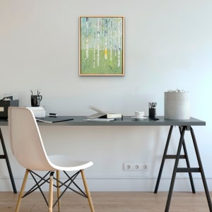 "Spring Birches"  Image: Original mixed media abstract oil painting by Stevenjohn McHugh titled "Spring Birches" & ". Measures 15.5" x 11.5" x 1.5. Framed size is 16.25" x 12.25 x 2.5". Mixed media with oil stick, marker, oil, graphite, charcoal and cold wax on Arches oil paper glued on wood panel with PH balance glue. Side of wood cradle (solid wood) is varished natural. Signed on front and back. Framed is a vanished gallery frame solid wood. Shipping included in the U.S. Shop at www.stevemchughart.com #madelineisland #stevemchughart.com #bayfieldwi #apostleislands #wisconsinartist #mixedmedia #modernart #contemporaryart #painting #contemporarypainter #paintstudio #artgallery #fineart #abstractart #artcollector #originalart #contemporaryartwork #studio #artgallery #artcollector #artadvisor #artcurator #abstraction #abstractart #abstractpainting #artcollector #artistoninstagram #stevenjohnmchugh #Aninhinabewakilands #artistinthewoods #lakegitchegumee