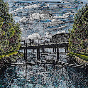 Hawthorn Canal 2023 by Maggie  Stein, Image 1.