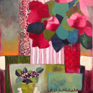 Red Roses + Violets by Annie O'Brien Gonzales