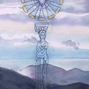 Relic 1: Caryatid, framed by Regina Allen, Image 2.