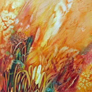 Prairie Fire:  Spring Renewal Study I an original watercolor by Helen R Klebesadel