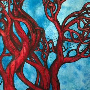 Red Tree I by Helen R Klebesadel