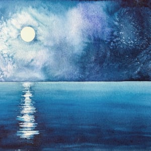 Blue Moon IV by Helen R Klebesadel