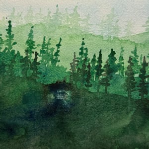 Spruce Forest- Drawing a Day #231 by Helen R Klebesadel 