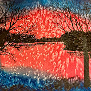 Red Sky At Night- Drawing a Day #311 by Helen R Klebesadel 
