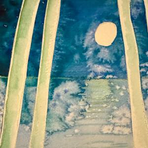 Birches by The Water- Drawing For Good #373 by Helen R Klebesadel