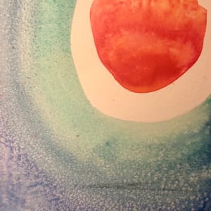 Rising - Drawing a Day #147 by Helen R Klebesadel  Image: watercolor prior to ink drawing.