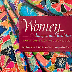 Original watercolor 'Maid of Beldlam' is on the cover of Women: Images & Realities, A Multicultural Anthology by Helen R Klebesadel