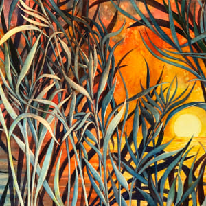 Sunrise Grasses by Helen R Klebesadel