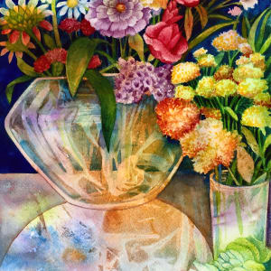 Summer Bouquet IV an original watercolor on paper by Helen R Klebesadel