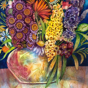 Summer Bouquet V an original watercolor by Helen R Klebesadel