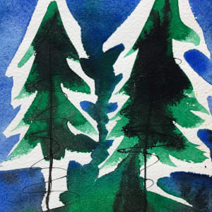 Two Pines II by Helen R Klebesadel
