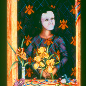 Wallflower Muses Triptych by Helen R Klebesadel 