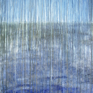 Water Element:  Precipitation an original watercolor on canvas by Helen R Klebesadel