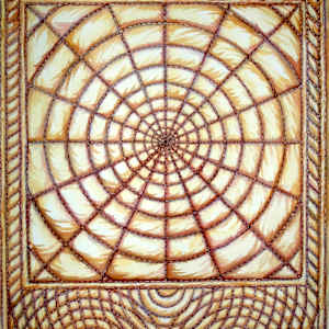 Trapunto Circle by Helen R Klebesadel