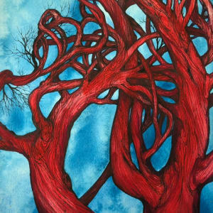Red Tree IV by Helen R Klebesadel
