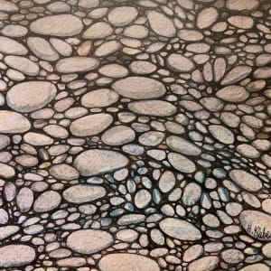 Lake Pebbles I- Drawing a Day #197 by Helen R Klebesadel