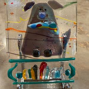 Party Pup 6” x 4” Rectangle by Candice (Candy) Treat Murphy, Image 1.