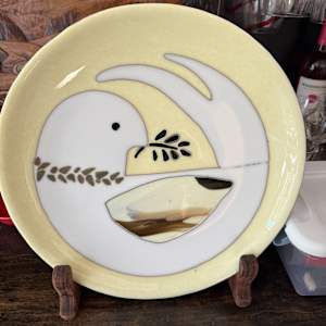 Vanilla and White Dove Bowl by Candice Treat Murphy