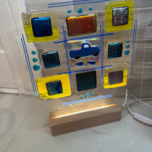 Blue the Truck Nine Square by Candice Treat Murphy