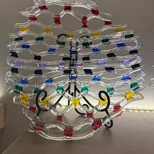 Rainbow Netted Glass Bowl by Candice Treat Murphy, Image 2.