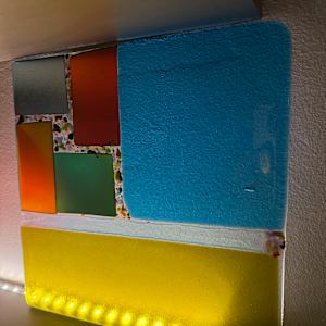 Dichroic and Iridescent Multi Color Block Square by Candice Treat Murphy, Image 2.