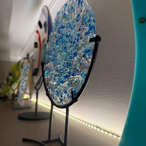 Circle with Clear Rectangles and Turquoise Balls by Candice Treat Murphy, Image 3.