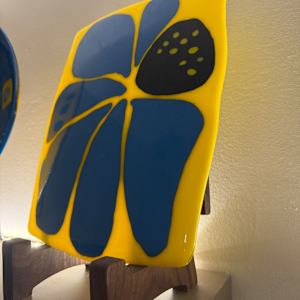 Marigold and Egyptian Blue Reaction Sunflower by Candice Treat Murphy, Image 1.