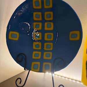 Egyptian Blue, Marigold, and Turquoise Bowl by Candice Treat Murphy