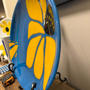 Egyptian Blue Bowl with Marigold Sunflower by Candice Treat Murphy, Image 1.