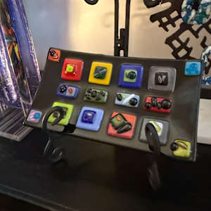 Black Sushi Tray With Multi Color Squares by Candice Treat Murphy, Image 2.