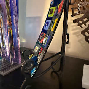 Black Sushi Tray With Multi Color Squares by Candice Treat Murphy, Image 3.