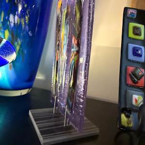 Pattern Feathers on Transparent Lavender by Candice Treat Murphy, Image 2.