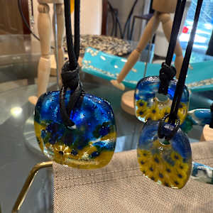 Ukraine Sunflower Necklace Square #6 by Candice Treat Murphy, Image 2.