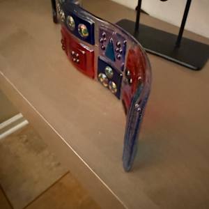 Modern Wave with Colorful Dots and Squares by Candice Treat Murphy, Image 1.