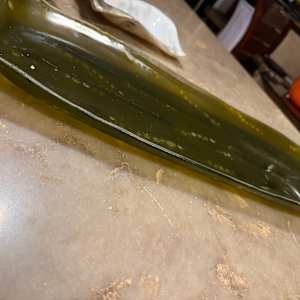 Olive Green Long Oval Bread Tray by Candice Treat Murphy, Image 2.
