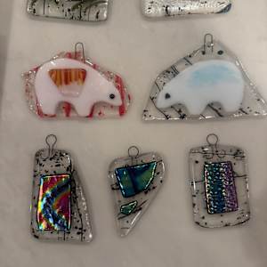 Polar Bear Ornament with Stones by Candice Treat Murphy, Image 2.