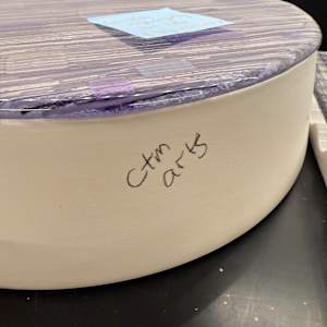 Neo Lavender and Purple Stringer Bubble  Bowl by Candice Treat Murphy, Image 1.