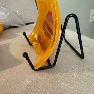 4” Marigold Sushi Dish with 1 Stone by Candice Treat Murphy, Image 2.