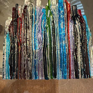 Rainbow On Edge Strip Sculpture III on Custom Stand by Candice Treat Murphy, Image 2.