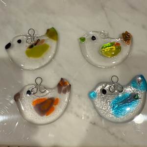 Textured Bird Ornament VI by Candice Treat Murphy, Image 4.