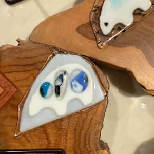 Polar Bear Ornament with Stones by Candice Treat Murphy